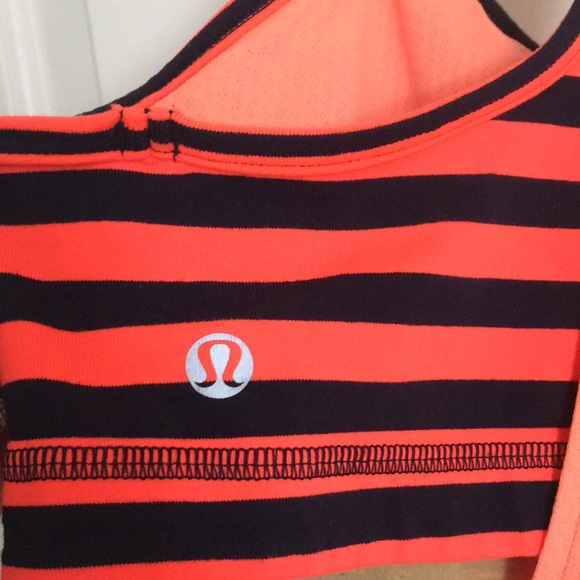 Lululemon orange and navy no limits tank, size 8 - Picture 3 of 7